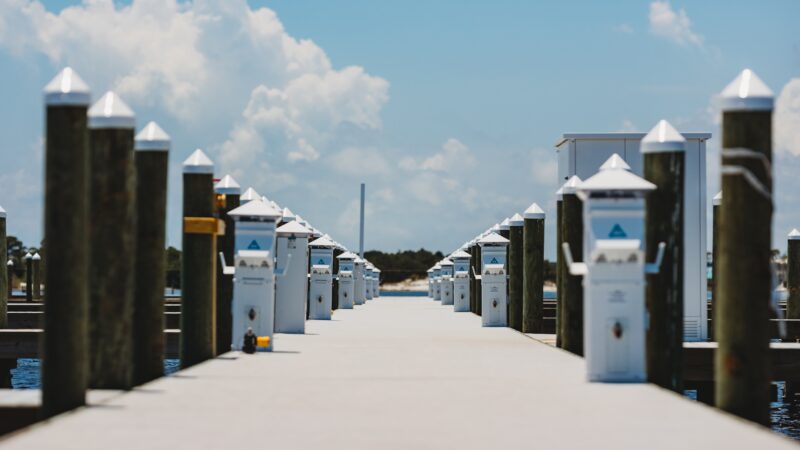 Sunset Isle Marina dock low angle