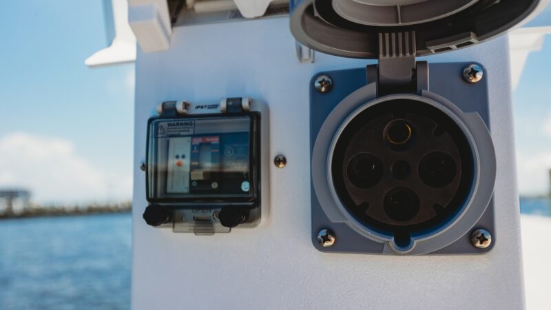 marina dock power hookup